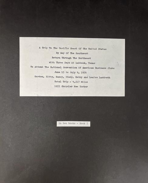 1956 California trip (Book 1)